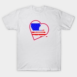 Louisiana Love - Red White Blue Design T-Shirt